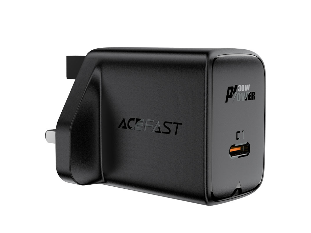 ACEFAST A24 GaN PD30W Wall Charger - USB-C, UK Plug, Compact & Safe ACEFAST A24 GaN PD30W Wall Charger - USB-C, UK Plug, Compact & Safe